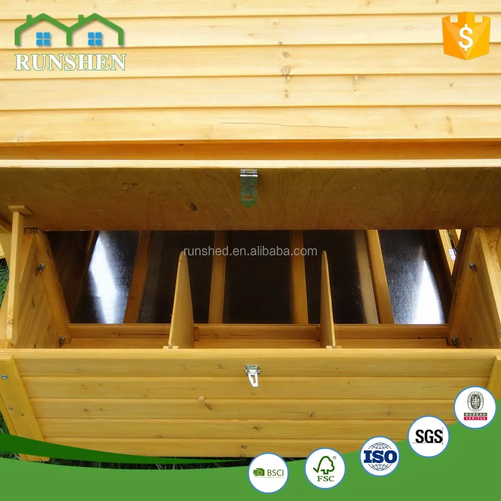 Manufacture Large Size Chicken Coop Outdoor Wire Mesh Chicken Cage With Nest Big Wooden Chicken Hutch House