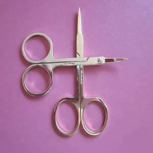 Hot sale Multi-functional Beauty Makeup Small Golden Scissor For Eyebrow Eyelash Extension