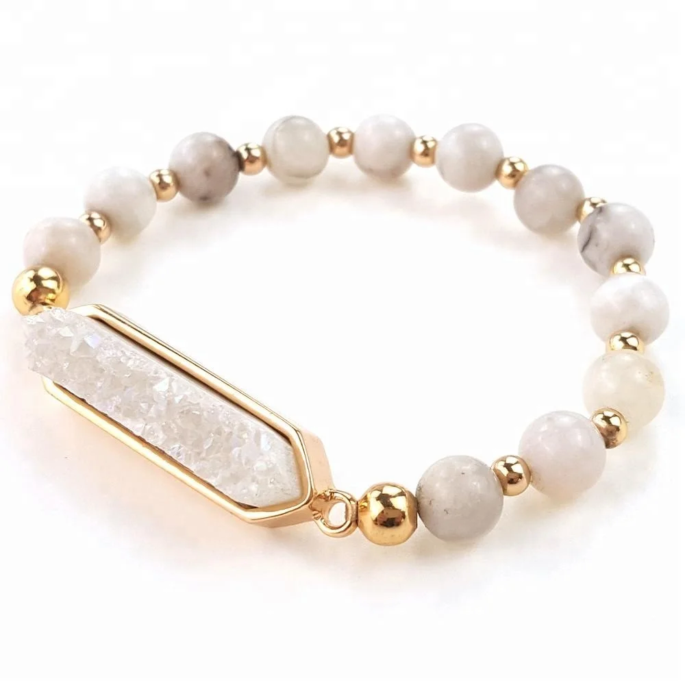 
gold bead women stainless steel gold bracelet jewelry 