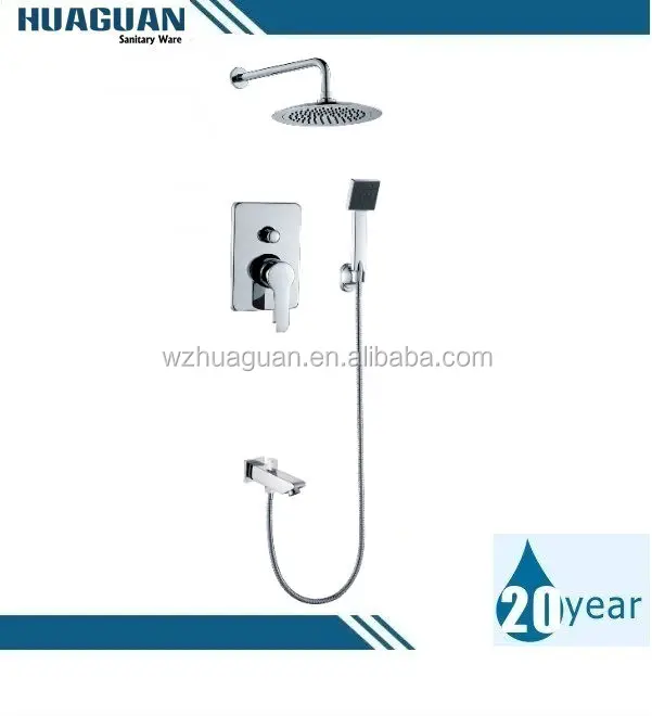 12' Wall Mounted Thermostatic Mixer Valve Rainfall Shower Faucet Conceal Install Shower Set With Handheld Shower