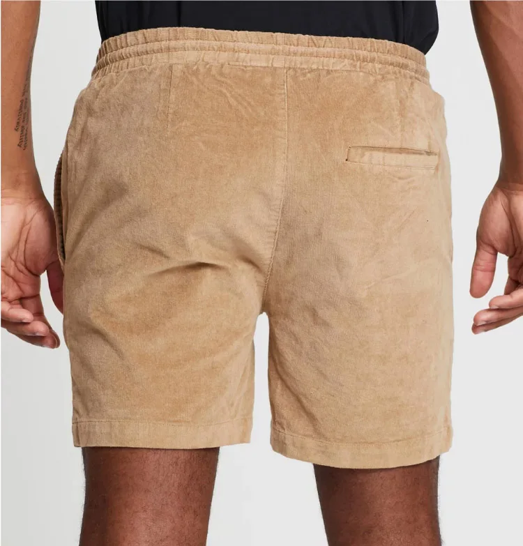 2020 Custom cotton casual running workout Design Summer Drawstring Corduroy gym beach shorts for Men