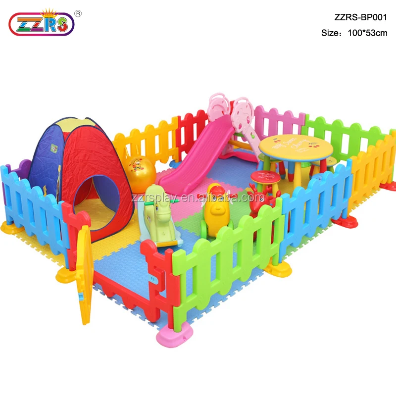 easy assemble low price multi color plastic kids playground fence