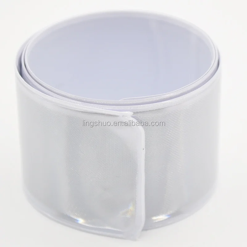 Custom Logo Reflective Slap Bands Snap Bracelet Slap Wristband