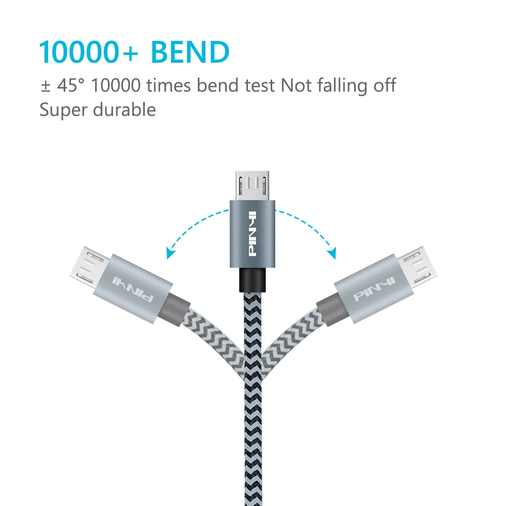 
2019 NEW Fast Charging braided data cable micro usb 10FT 6FT 3FT Nylon Braided Power Cable for Samsung 