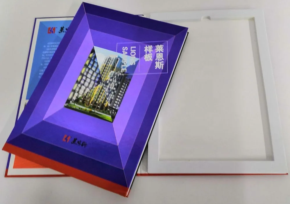 
Stone Curtain Carpet Tile Sample Book / PVC Brochure Display 