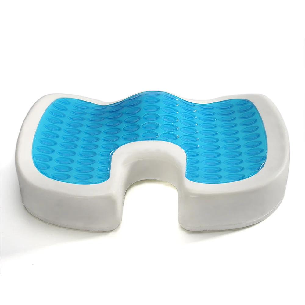 100% Polyurethane Car Seat Gel Pad Cool Car Seat Ice Cushion 100% Cold Cooling Memory Foam Gel Seat Cushion