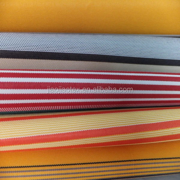 Polyester spun yarn solution dyed awning fabric