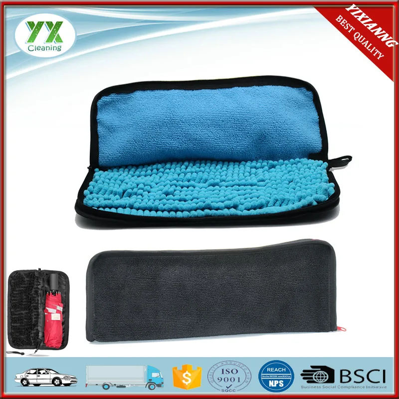 Water Absorption Umbrella Cover With Microfiber Towel Lining