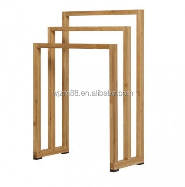 Bamboo floor standing towel racks