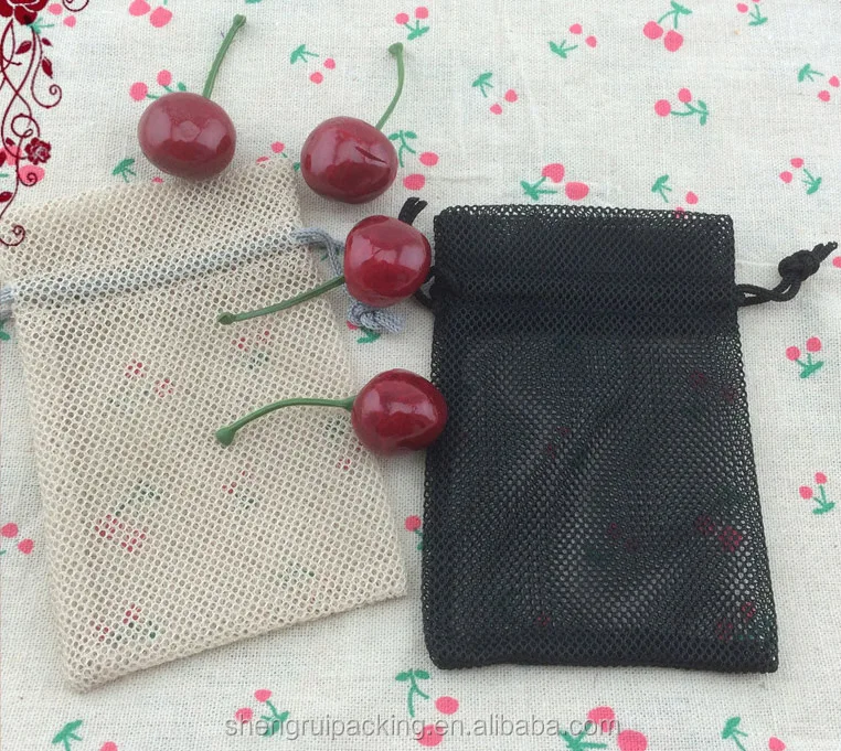 
 Оптовая продажа, маленькая черная сетчатая сумка на шнурке под заказ, подарочная сумка  