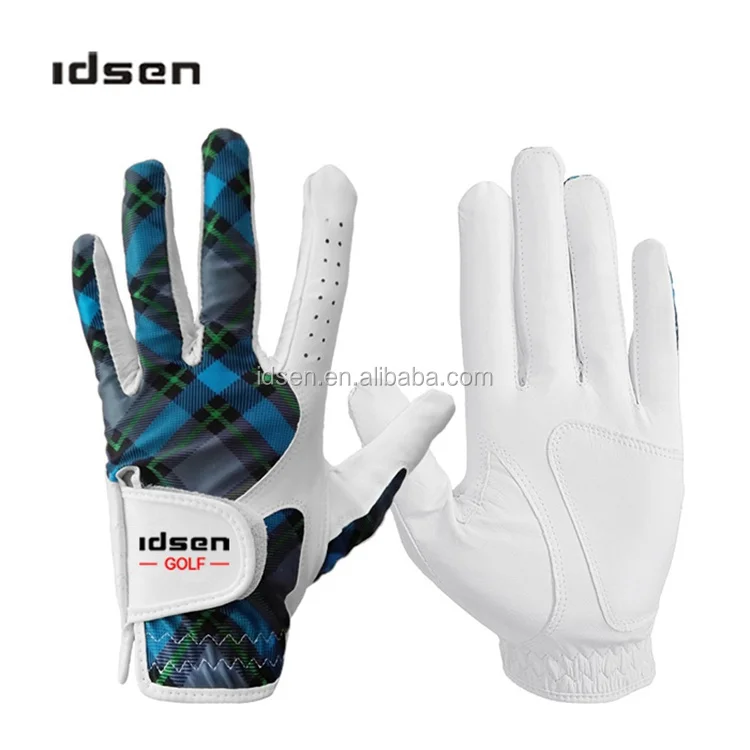 
Hot sale custom cabretta leather colored golf gloves 
