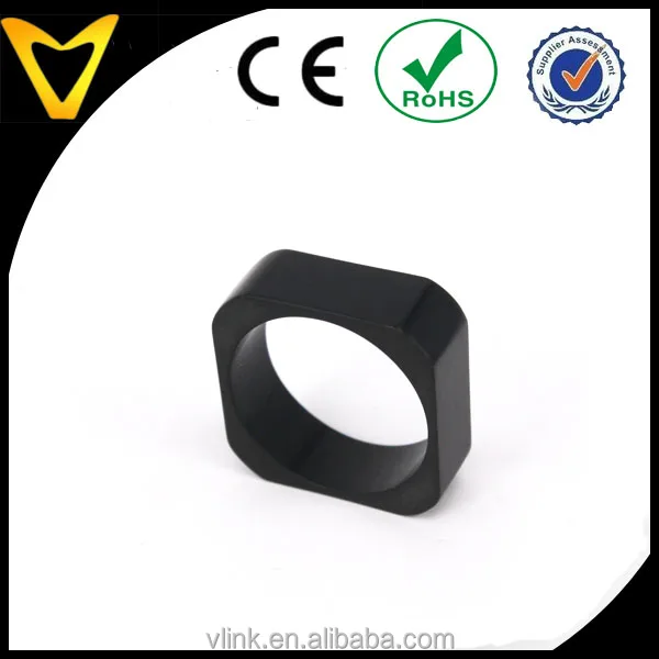 custom made jewelry Black Titanium Rings Fashion engraveable products ring trendy hip hop hand engraved titanium nut ring