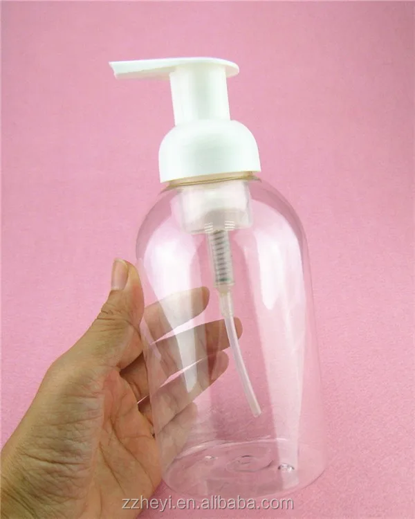 18oz 530ml Clear PET Plastic Foam Pump Bottle for Liquid Soap