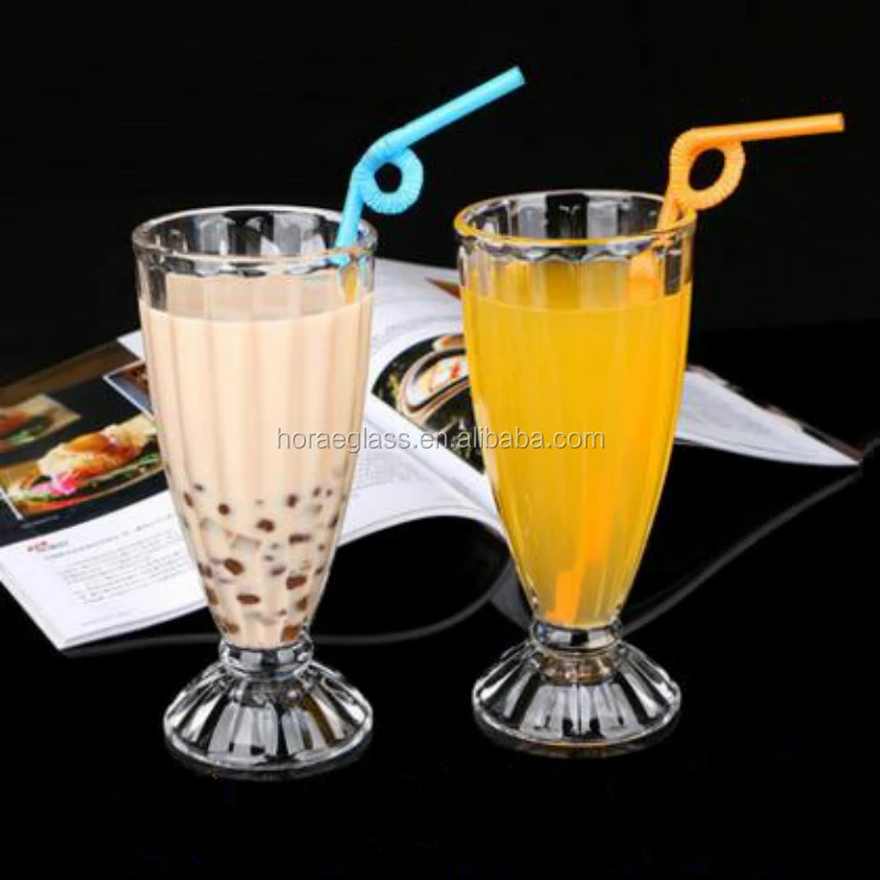 Heat resistant glass water cup milkshake glass 350 ml Custom hand made beer bottle lead-free glass mug Drinking Glasses