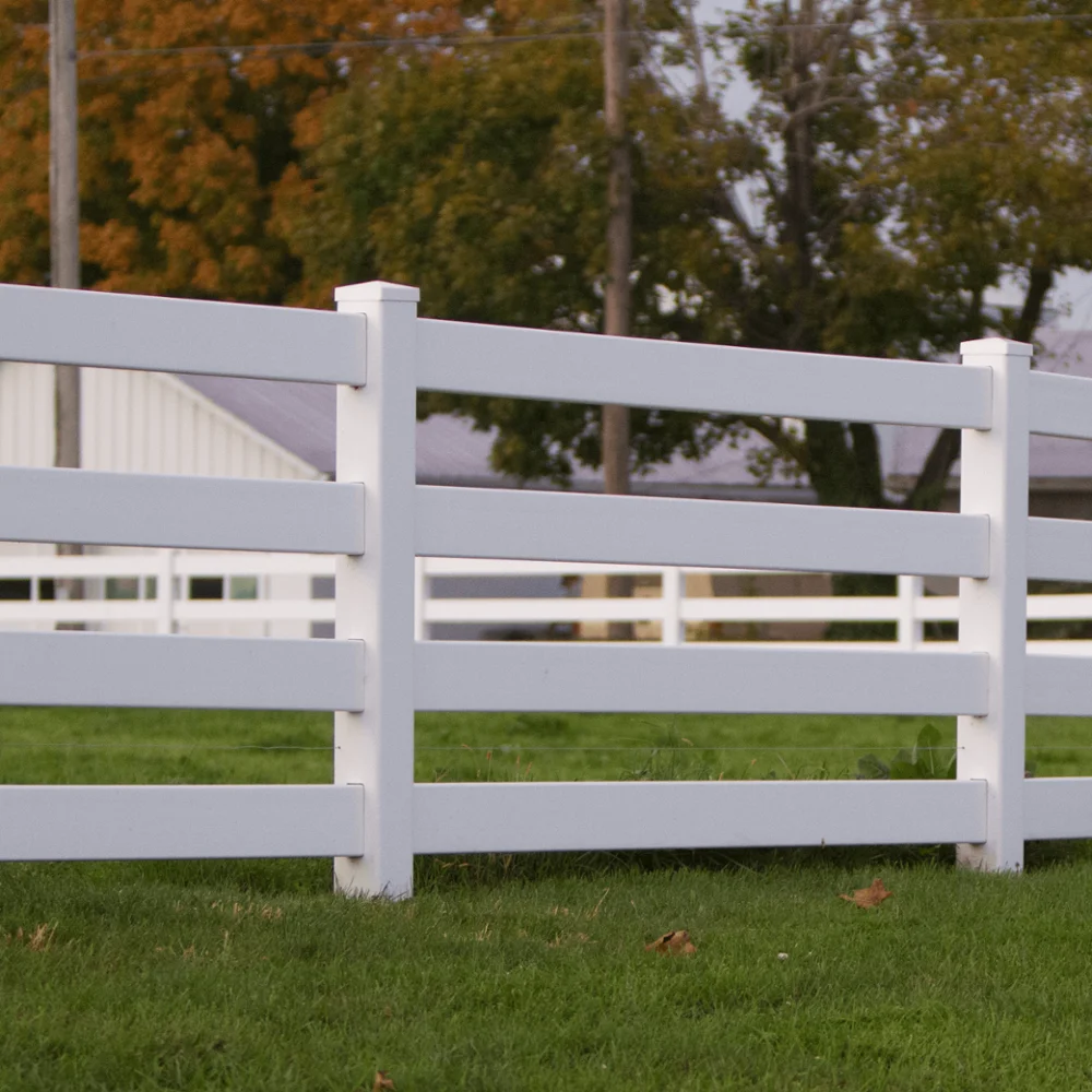 Hot Sale 3 Rails PVC Horse Fence (Strong UV Protection) Vinyl Farm fence