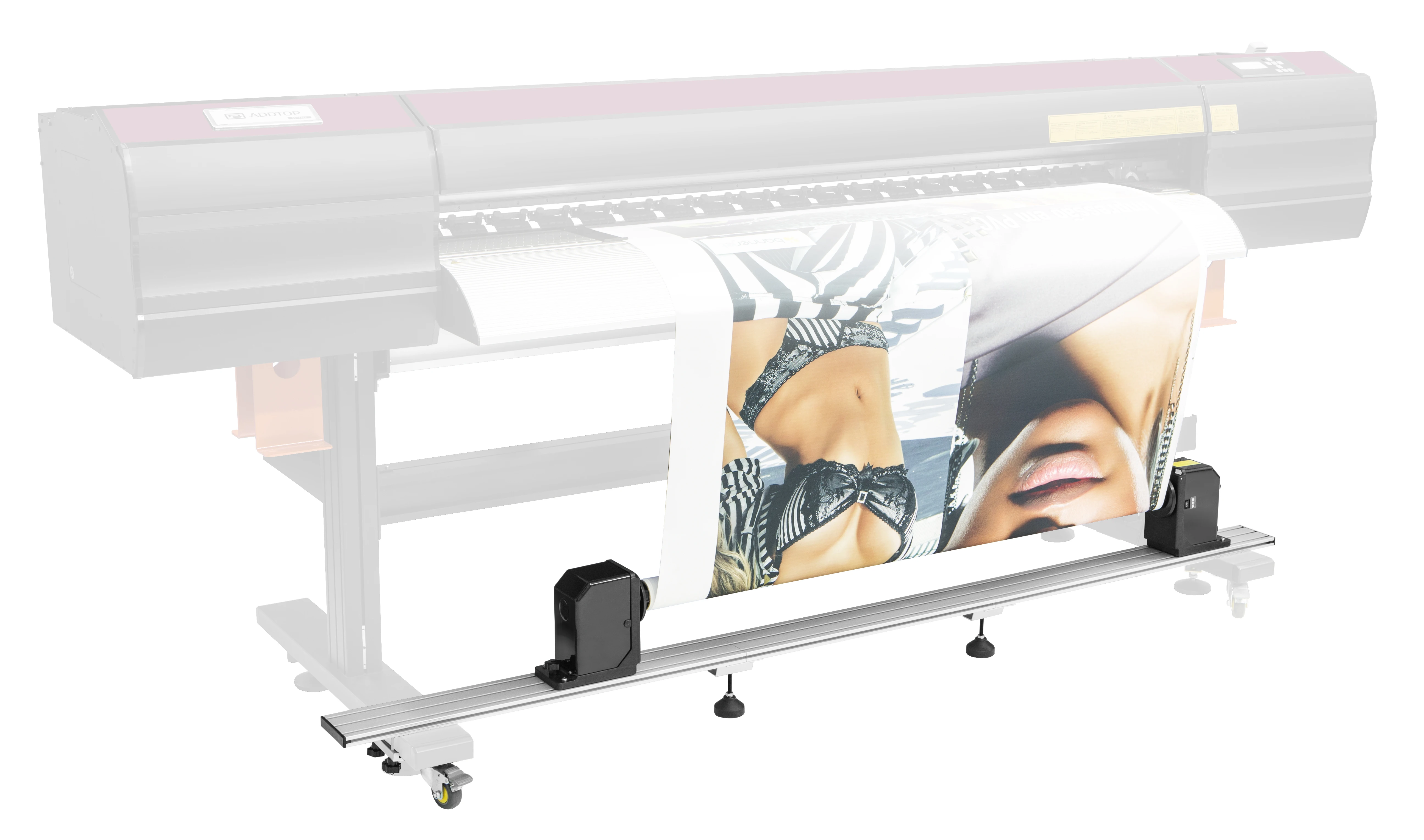 Damper take-up system K5 for Mimaki, Roland, Mutoh printer Graphic take up roller Printer cloth collection adopts segmented bar