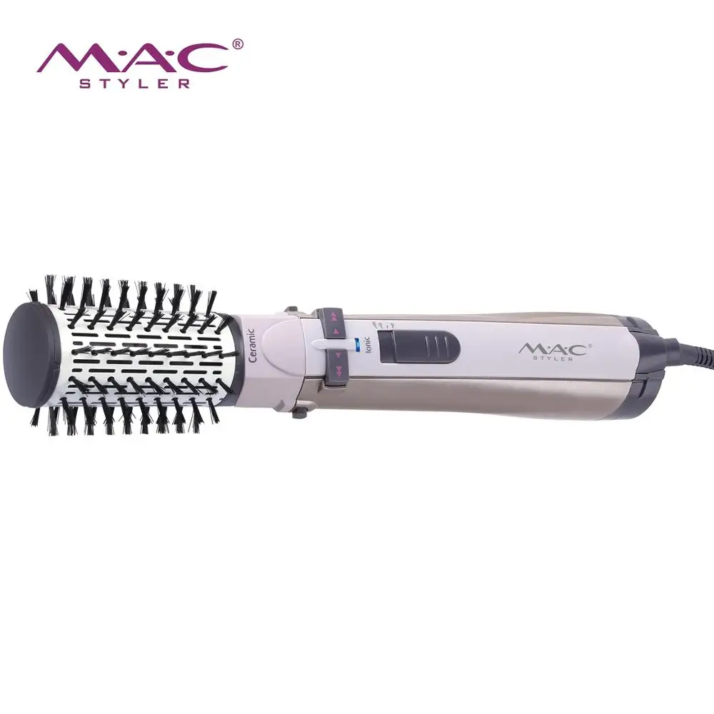 comb brush 360 rotating heat drying hair  professional  ceramic rotary straightening brush