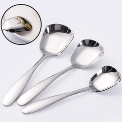 novelty  square 304  metal spoon Stainless Steel dessert spoon