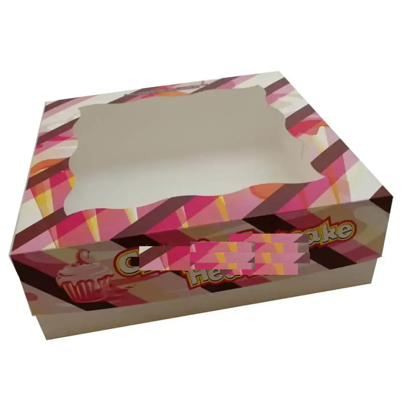 Color Printed Triangle Sandwich Cake Bag Slice Boxes Paper Bakery Packaging