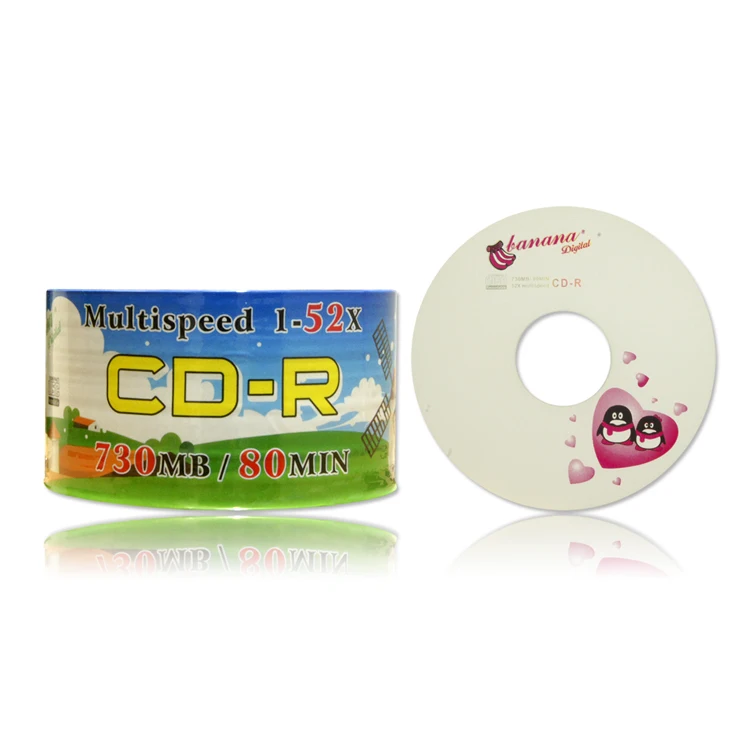 Hot Sales Banana Design Blank  CD-R 700MB 52X