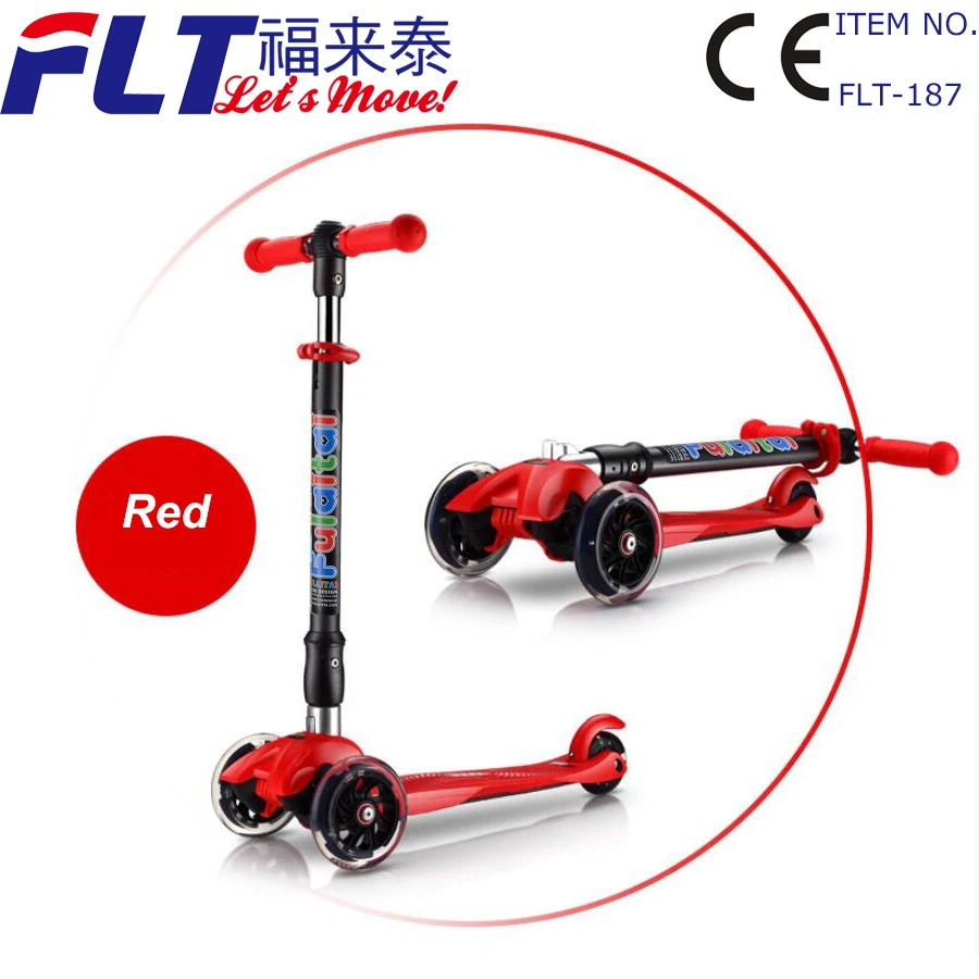 Wholesale cheap new mini folding kids kick scooter with LED flashing wheel