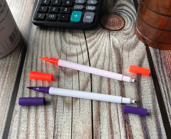 
Hot sales 0.4mm fineliner with dual tips brush marker 