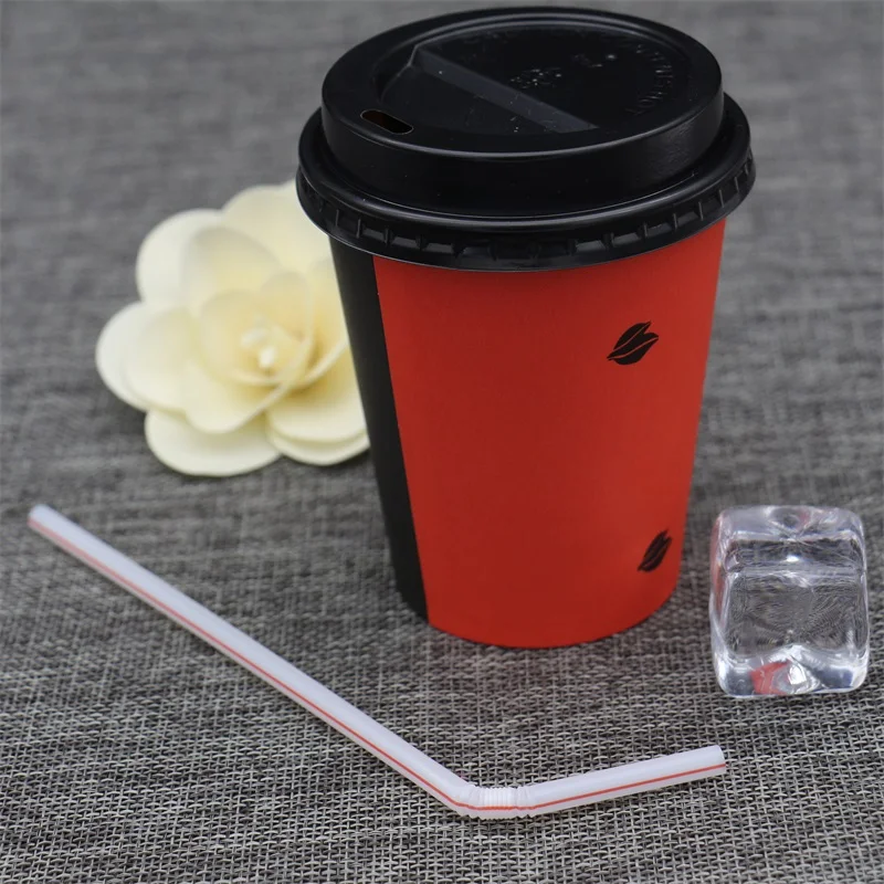 
High quality disposable coffee cups 8oz logo printed paper hot coffee cup with lid 