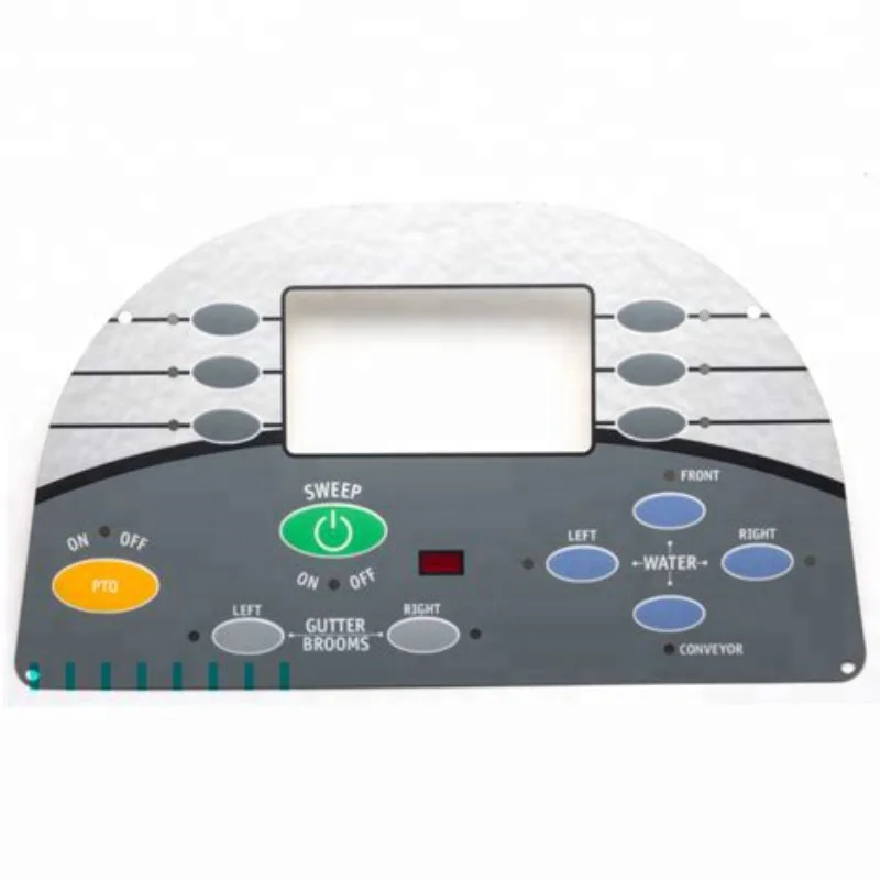 Custom sand surface control panel overlay digital panel button membrane switch panels