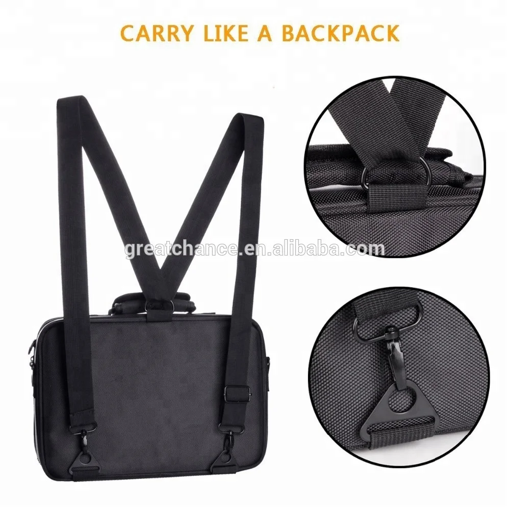 
3 Layers Waterproof Makeup Bag Travel Cosmetic Case Brush Holder with Adjustable Divider- soft cosmetic case supplier 