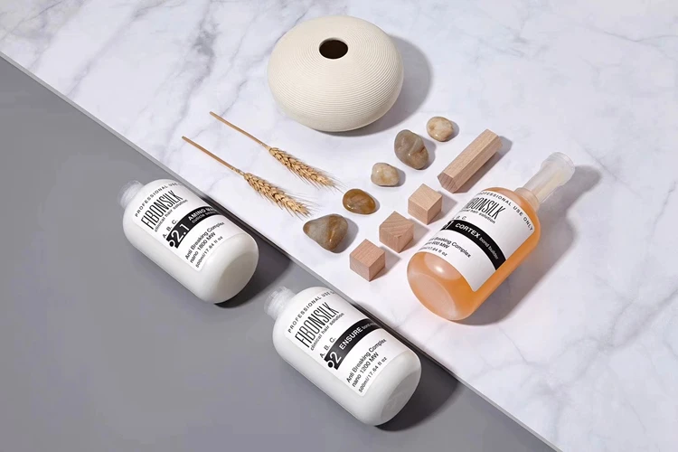 Professional FIBONSILK 500ml clinical resolved solution Micellar blue lotion hair cleansing serum for dry hair