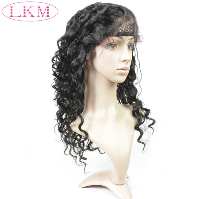 Отличное качество 100% чистые индийские натуральные волосы Remy парик на шнуровке с детскими волосами натуральный волнистый