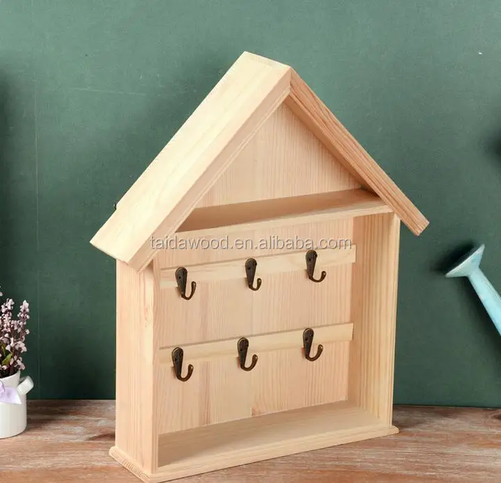 home decoration Eur style wall hanging wooden key holder box