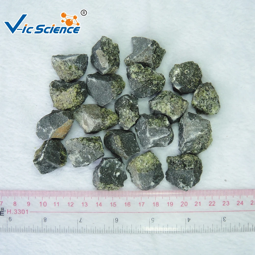 
Natural peridotite raw mineral rock teaching samples 