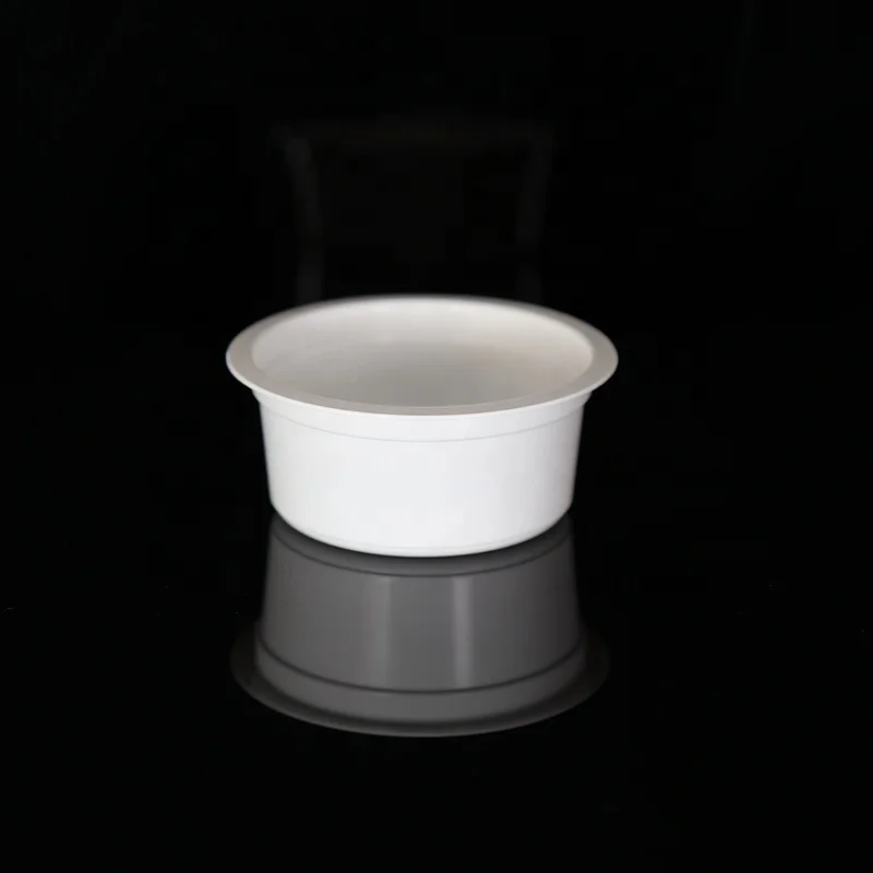 73ml Custom PP Material Disposable White Plastic Sauce Sealing Cup Tray
