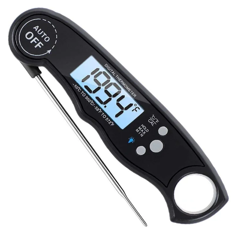 
2018 digital instant read kitchen meat thermometer for cooking with LCD backlit 