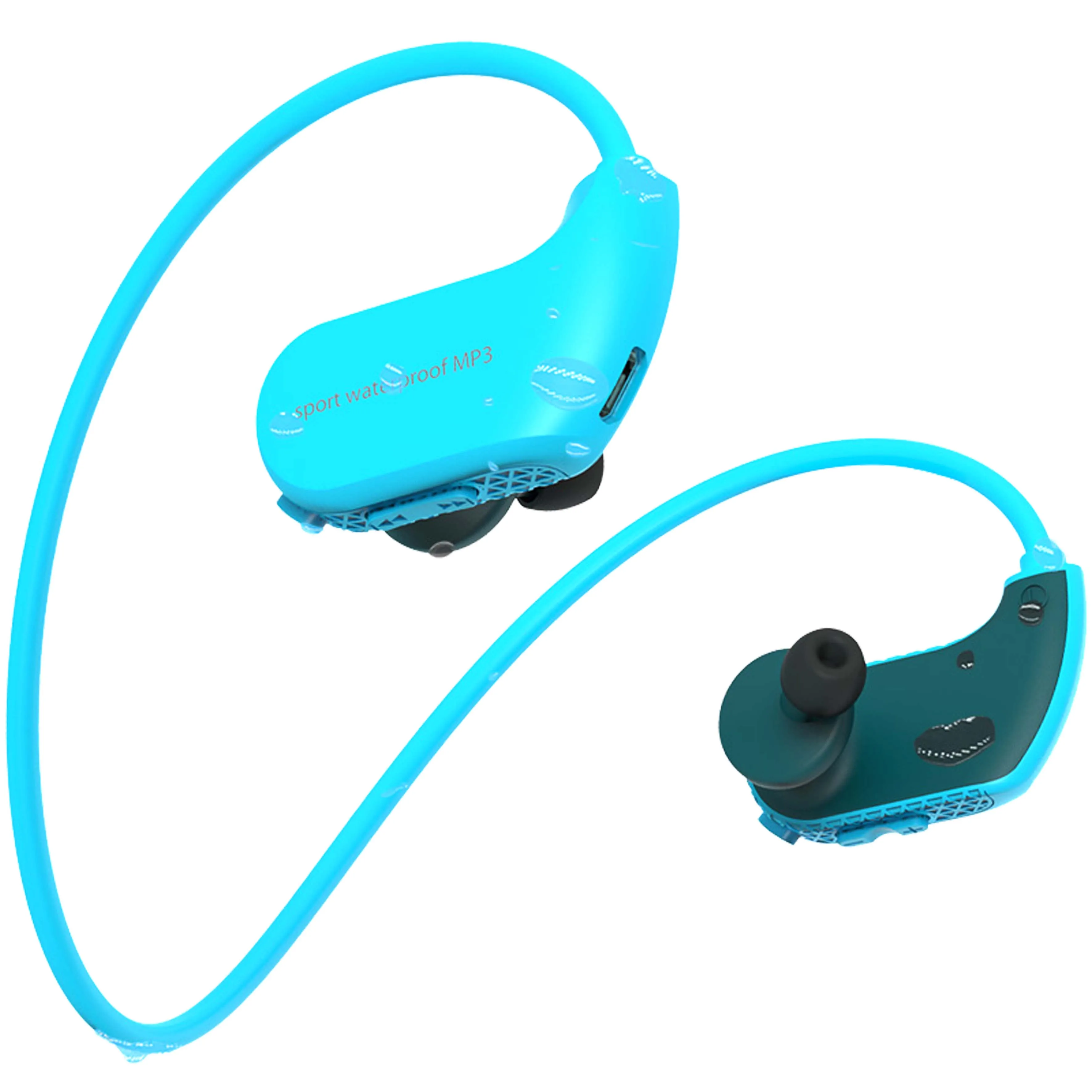Sport Waterproof MP3 Headphones IPX8 Earphones With 4GB For Swimming