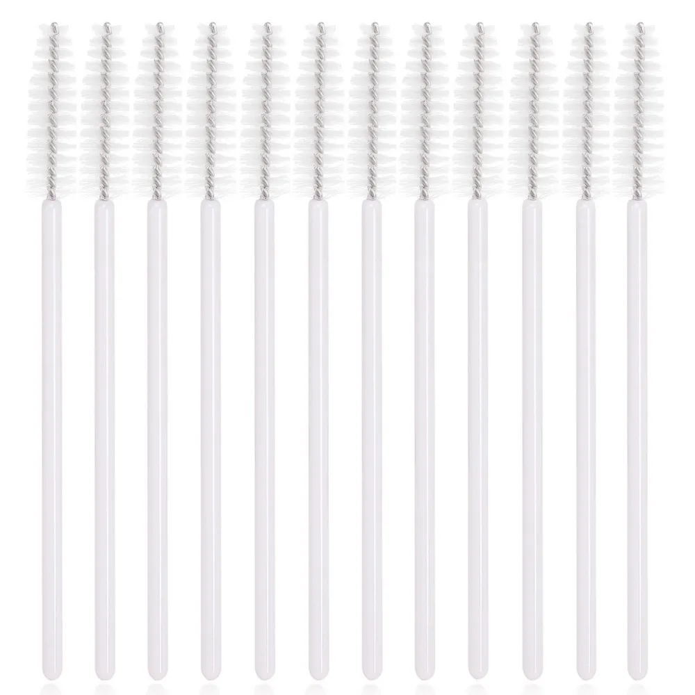 Yashii White Handle Eyelash Brush Set Disposable Mini Mascara Wands Black Eye Lash Makeup Brush Makeup Tool Kit