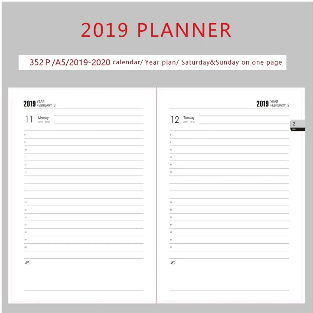 New year diary planner custom notebook journal agenda day planner diary daily planner