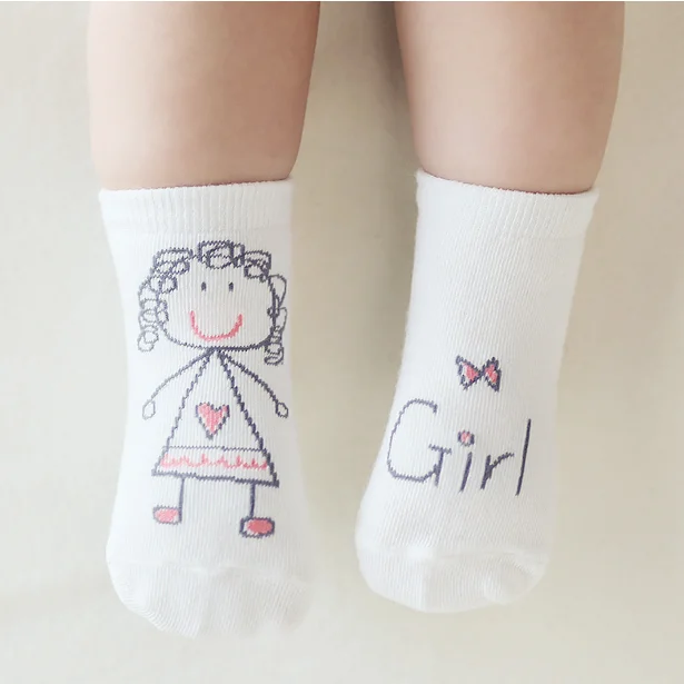 Cheap and good quality custom cotton boy girl socks white baby children socks