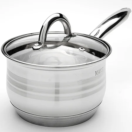 Italian Masterclass Premium 6/8/12pcs Stainless Steel Casserole Saucepot Cookware with gold/silver handles