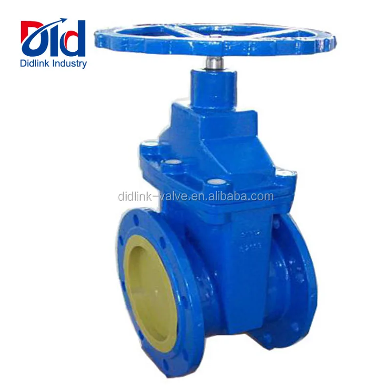 
Cast Iron Firefighting Equipment Soft Seal Non Rising Stem Red Handle Manual Double Flanged Gate Valve 