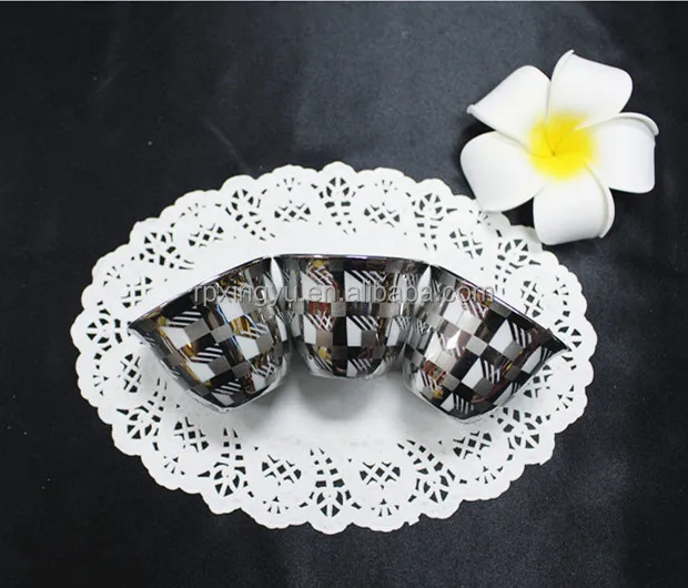 Fine arabic silver and gold plated coffee cup, ceramic coffee cup, arabic coffee cup set