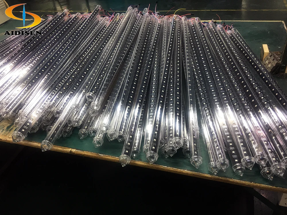 DMX512 WiFi Controlled LED Meteor Tube Light PVC Body for Landscape Nightclub Lighting DC5V to DC24V