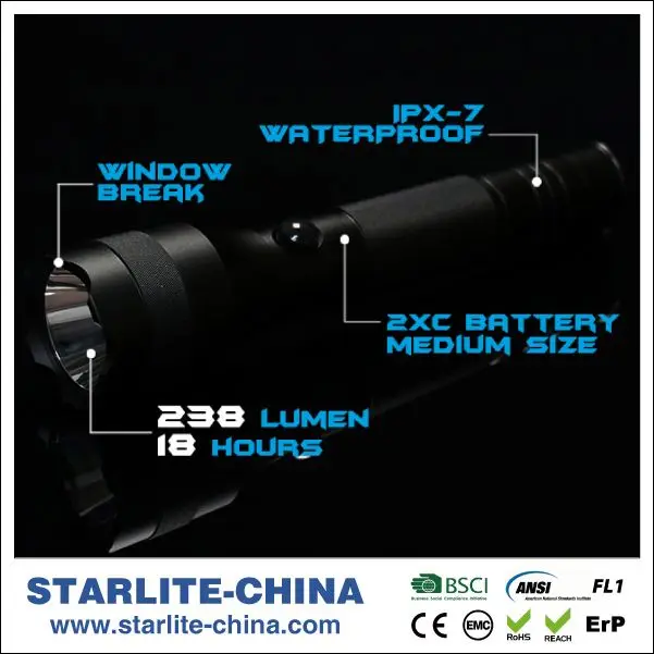 STARLITE 2*C aluminum alloy led torch light