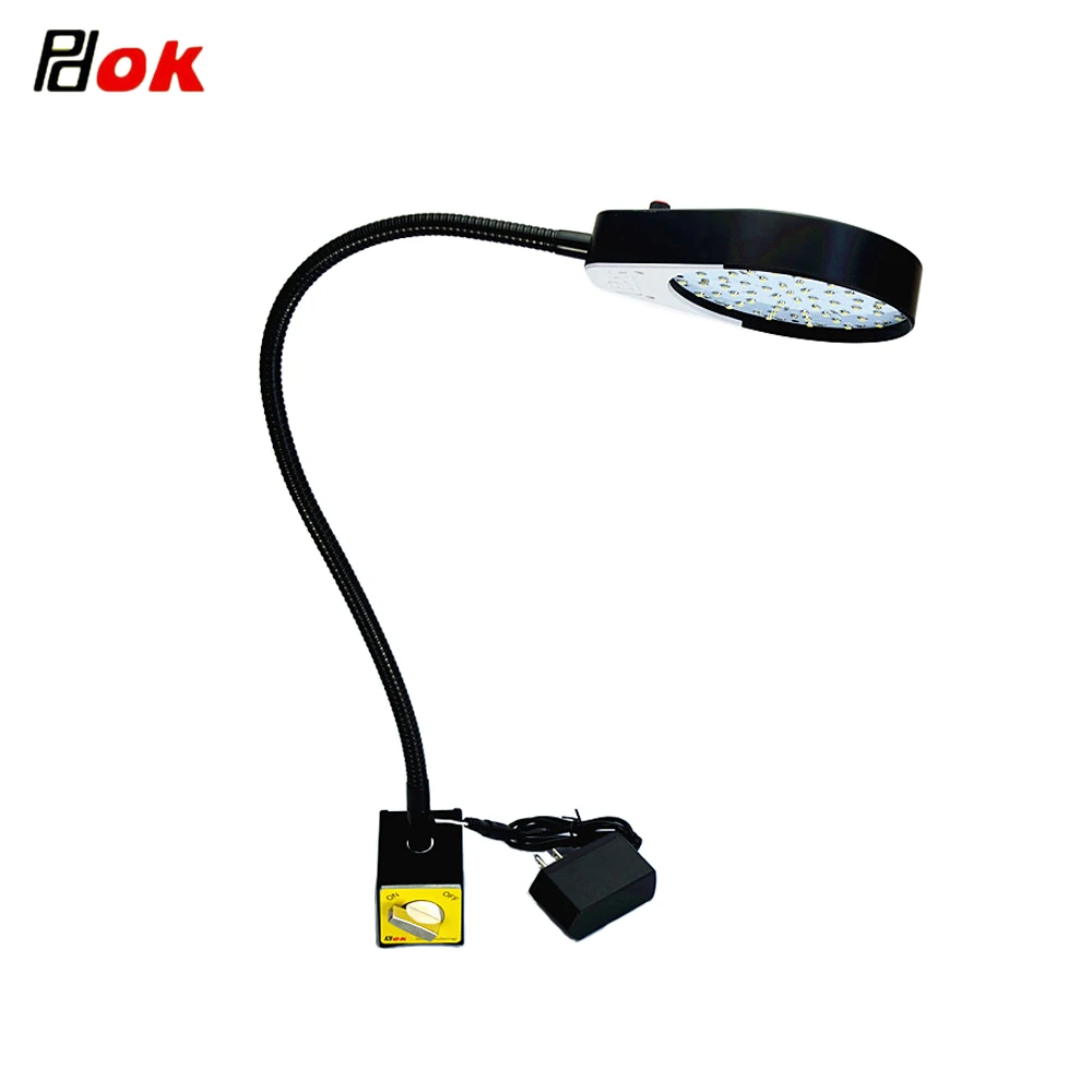 PDOK Flexible metal tube desktop clamp type LED Lamp CNC Machine tool working light with magnetic base