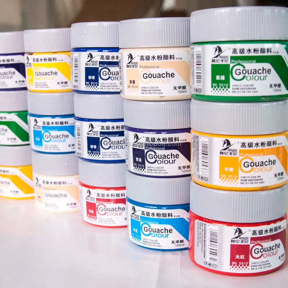 100ml safe and environmental Non-formaldehyde gouache paint