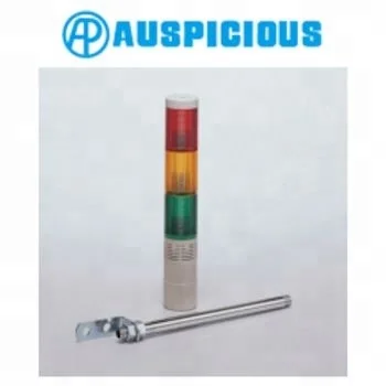 50mm Steel Rod Flash Type LED Alarm Signal Tower Light with Buzzer (ATLFB5)