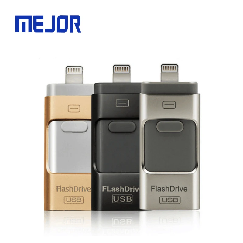 64G Slide Flash Disk 3in1 APP Memory Stick 128g IOS Micro Android 32G OTG Type C Usb Pen Drive 3 in 1