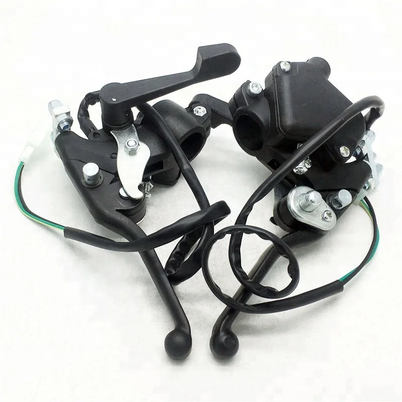 ATV Mini Moto Quad Bike Switched Thumb Throttle Twin Brake Lever