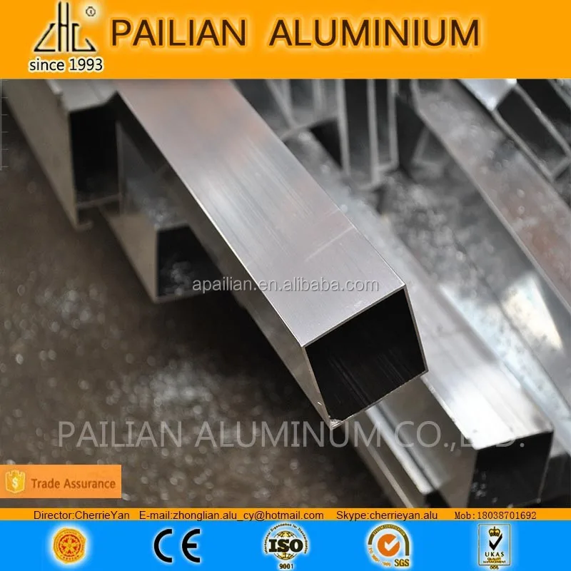 China alibaba factory outlet wholesale! ISO9001 6063 T5 square tube aluminun industrial profiles